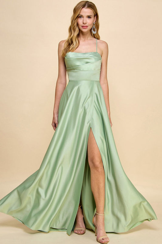 VESTIDO LARGO CON ESCOTE EN LA ESPALDA ESTILO CORSET MF21718