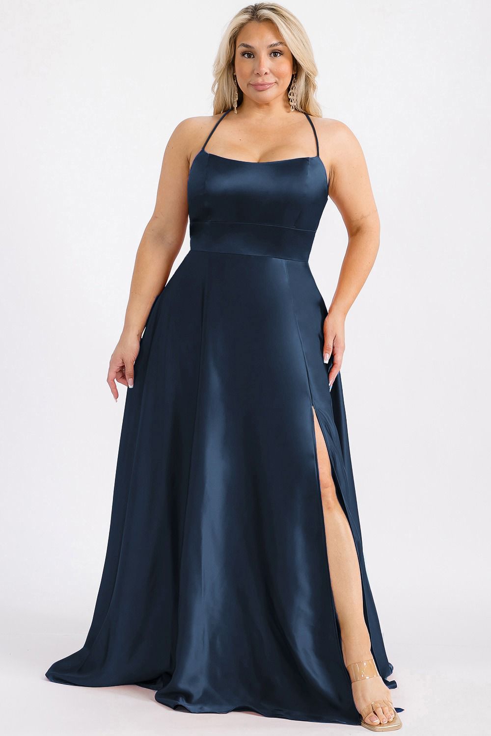 VESTIDO LARGO CON ESCOTE EN LA ESPALDA ESTILO CORSET MF21160P