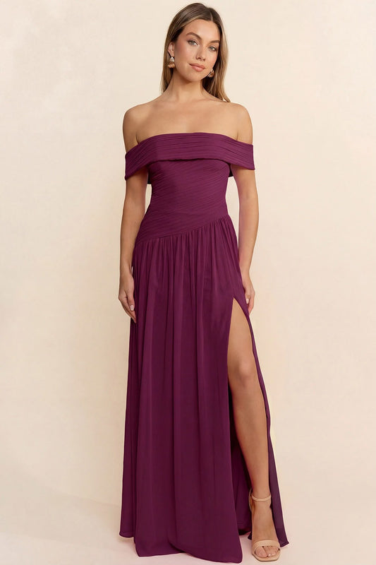VESTIDO OFF SHOULDER CON APERTURA MF22994
